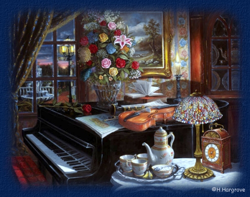 This beautiful print entitled "The Ensemble" is  Nicolo Sturiano - H. Hargrove.
