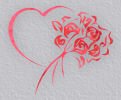 Heart and roses